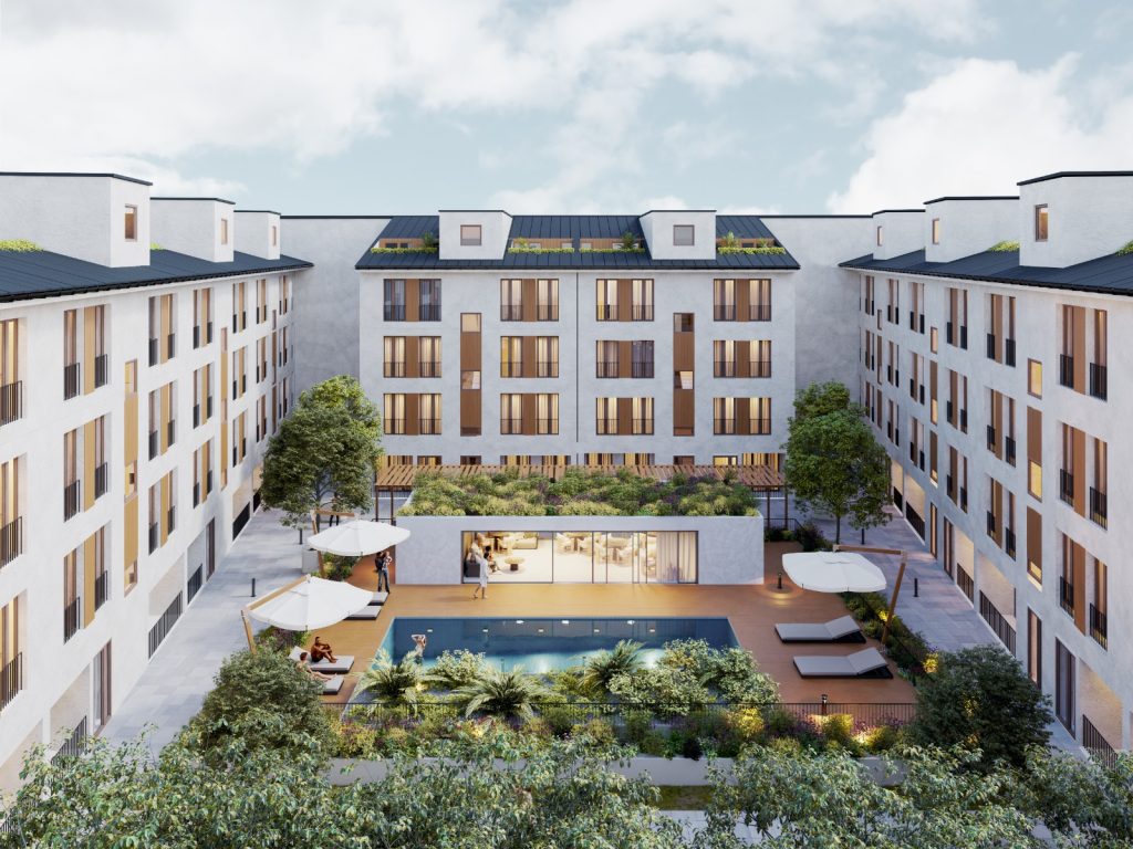 Vista del residencial de Via Valentia – obra nueva en Puçol (Valencia)