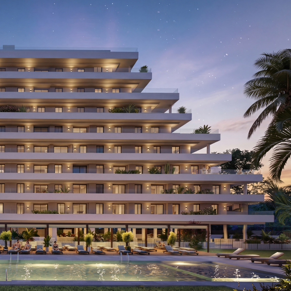 Vista aérea de Residencial Belcaire – obra nueva en Moncofa (Castellón)
