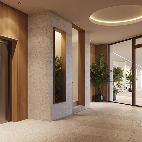 Acceso al residencial de Residencial Belcaire – obra nueva en Moncofa (Castellón)